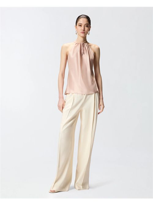 Top in satin con scollo all'americana PINKO | 106621A1Y5/Q35